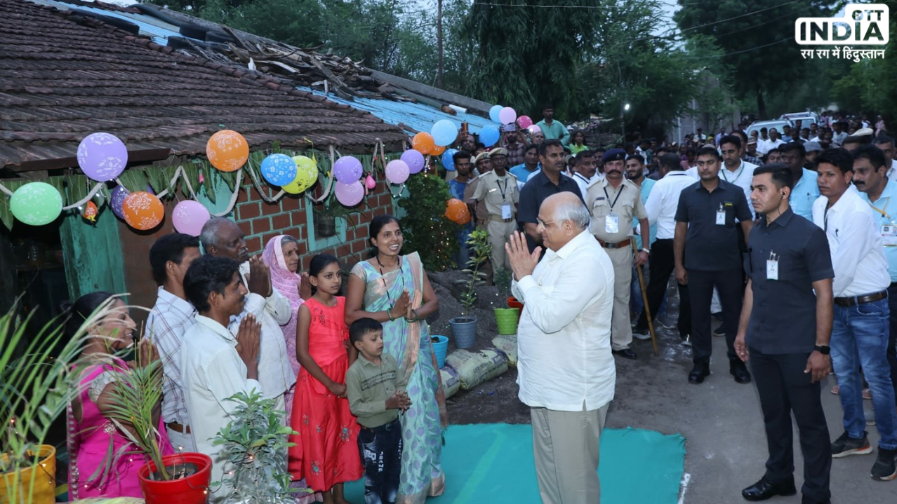 Gujarat CM Bhupendra Patel stays at a tribals residence in Narmadas Javali village.