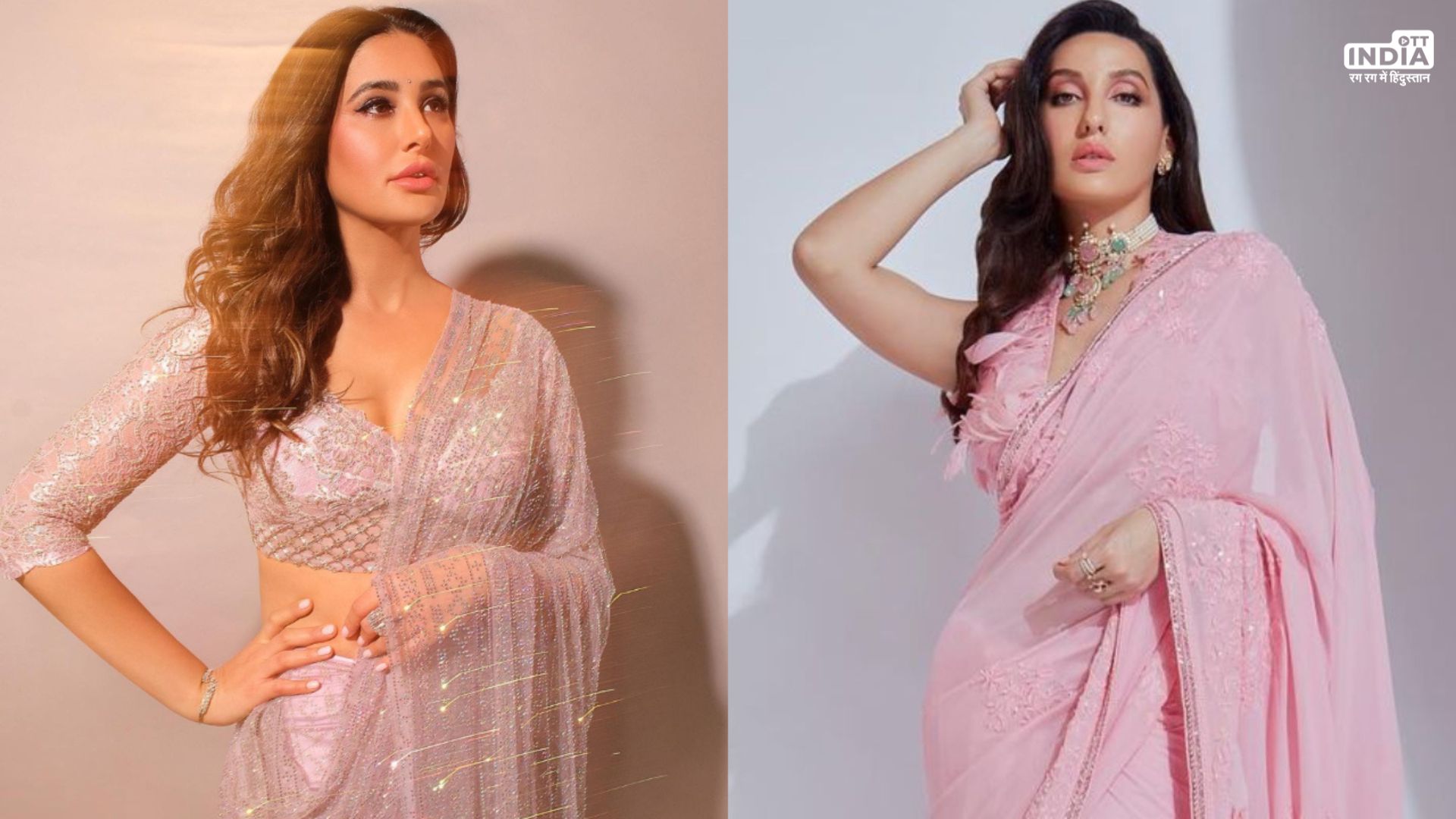 From Nora Fatehi to Nargis Fakhri: B-Town Divas Set the Sequin Saree Trend