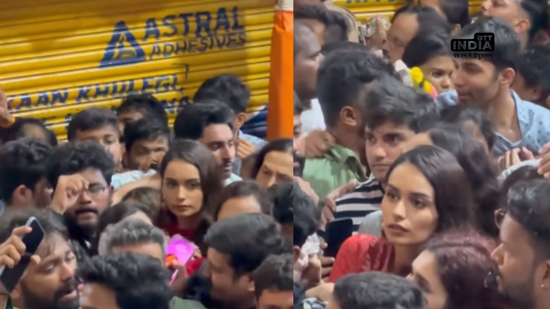 Manushi Chhillar chooses common path for darshan at Lalbaugcha Raja