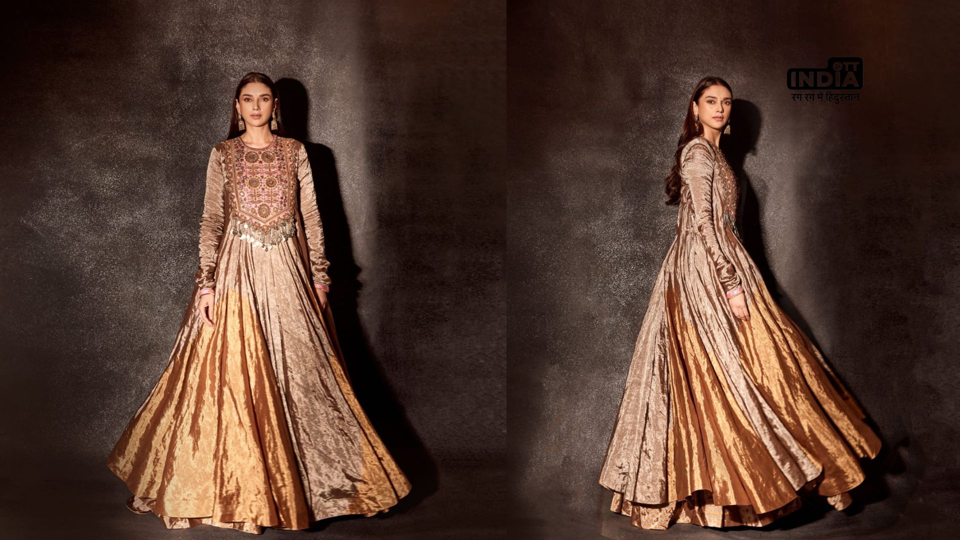 Festive Season Style: Aditi Rao Hydari shows off her Ethnic Kalidar Look