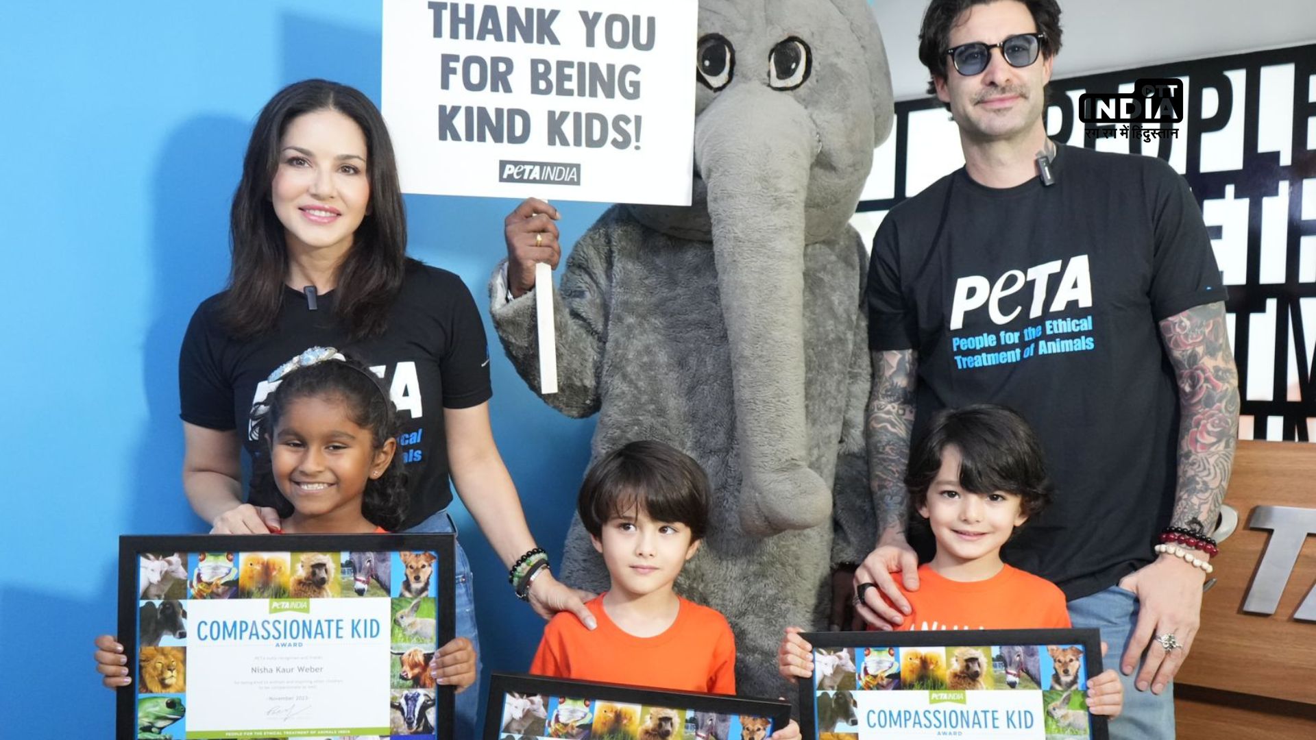 Sunny Leone and Daniel Weber’s kids win PETA India’s compassionate Kid Awards