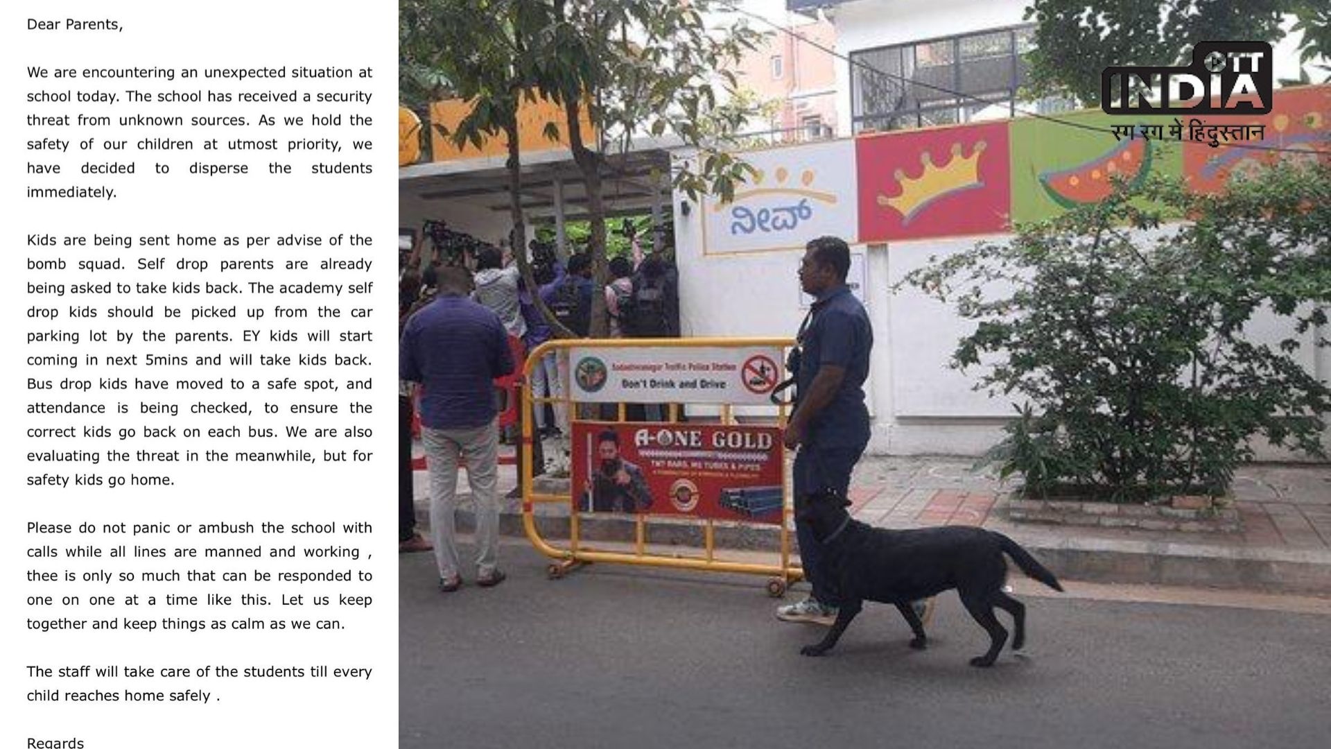 On Friday morning, 15 schools in Bengaluru received bomb threats