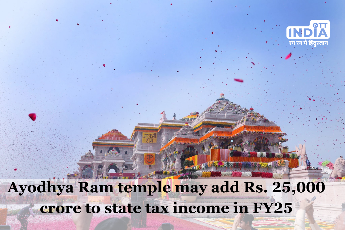 Recently inaugurated Ram temple in Ayodhya could generate an additional Rs. 25,000 crore in state tax Income for FY25