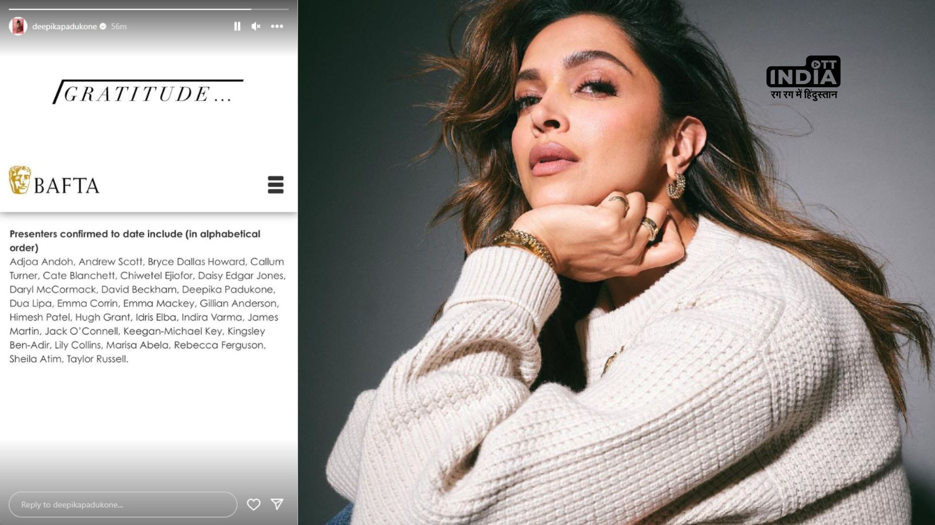 Deepika Padukone to grace BAFTA Film Awards as Presenter