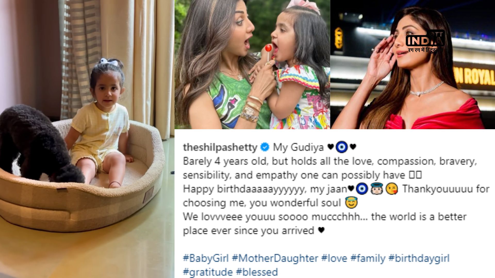 Shilpa Shetty celebrates Daughter Samishas Birthday with adorable message