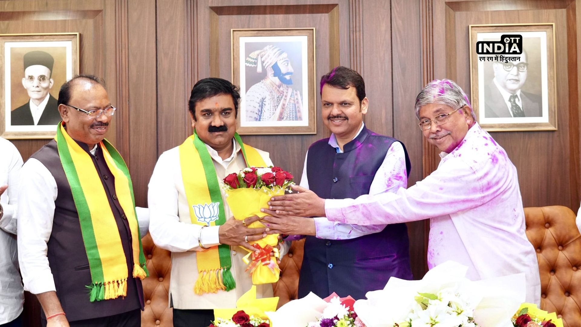 BJP felicitates newly elected Rajya Sabha MPs in Maharashtra