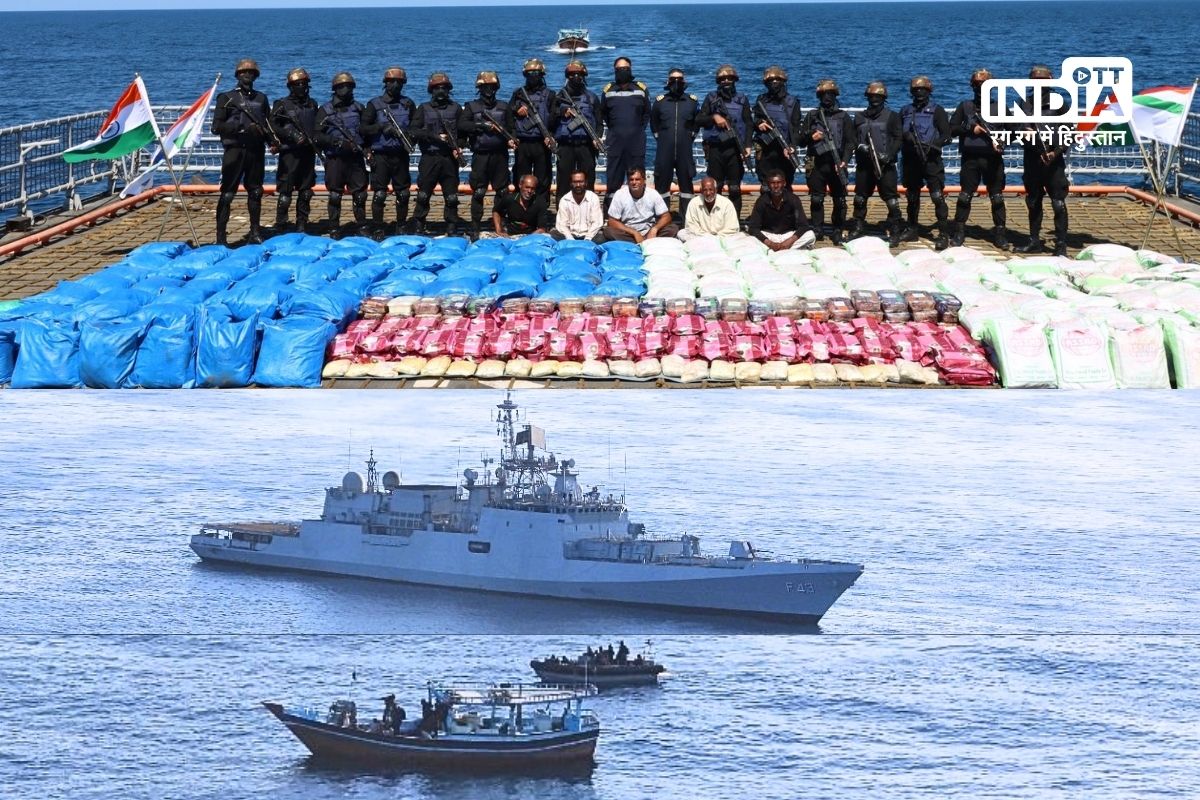 NCB and Navy caught the largest ever drug smuggling consignment near Gujarats coast