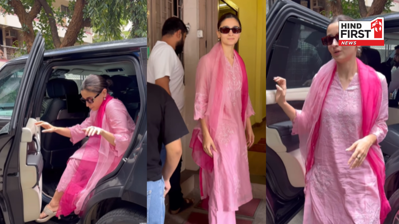 Alia Bhatt Shines in Mumbai with Stunning Pink Ethnic Suit