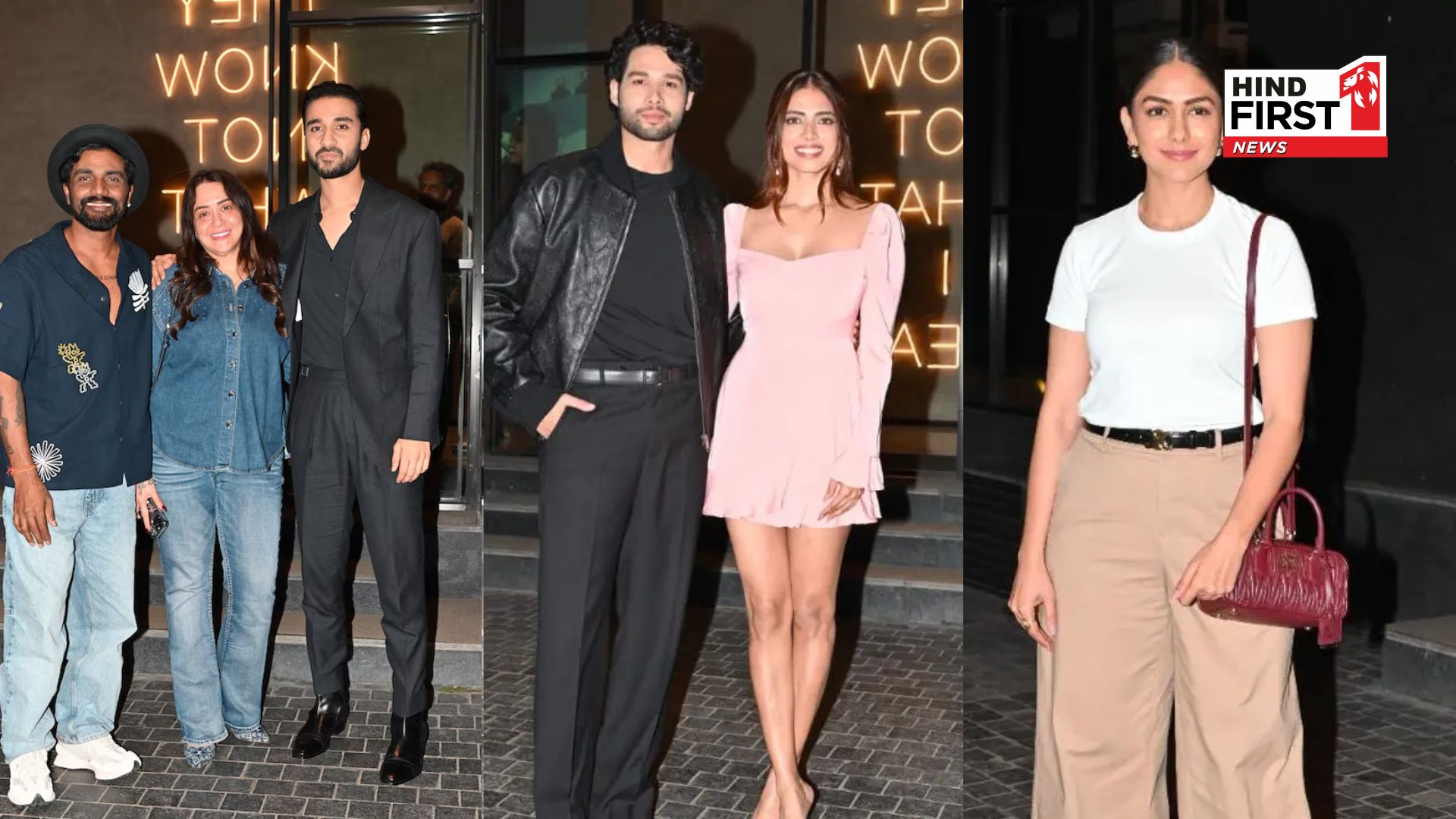 Celebs Shine at Yudhra Screening: Mrunal Thakur, Siddhant Chaturvedi, Malavika Mohanan, and More Attend in Style