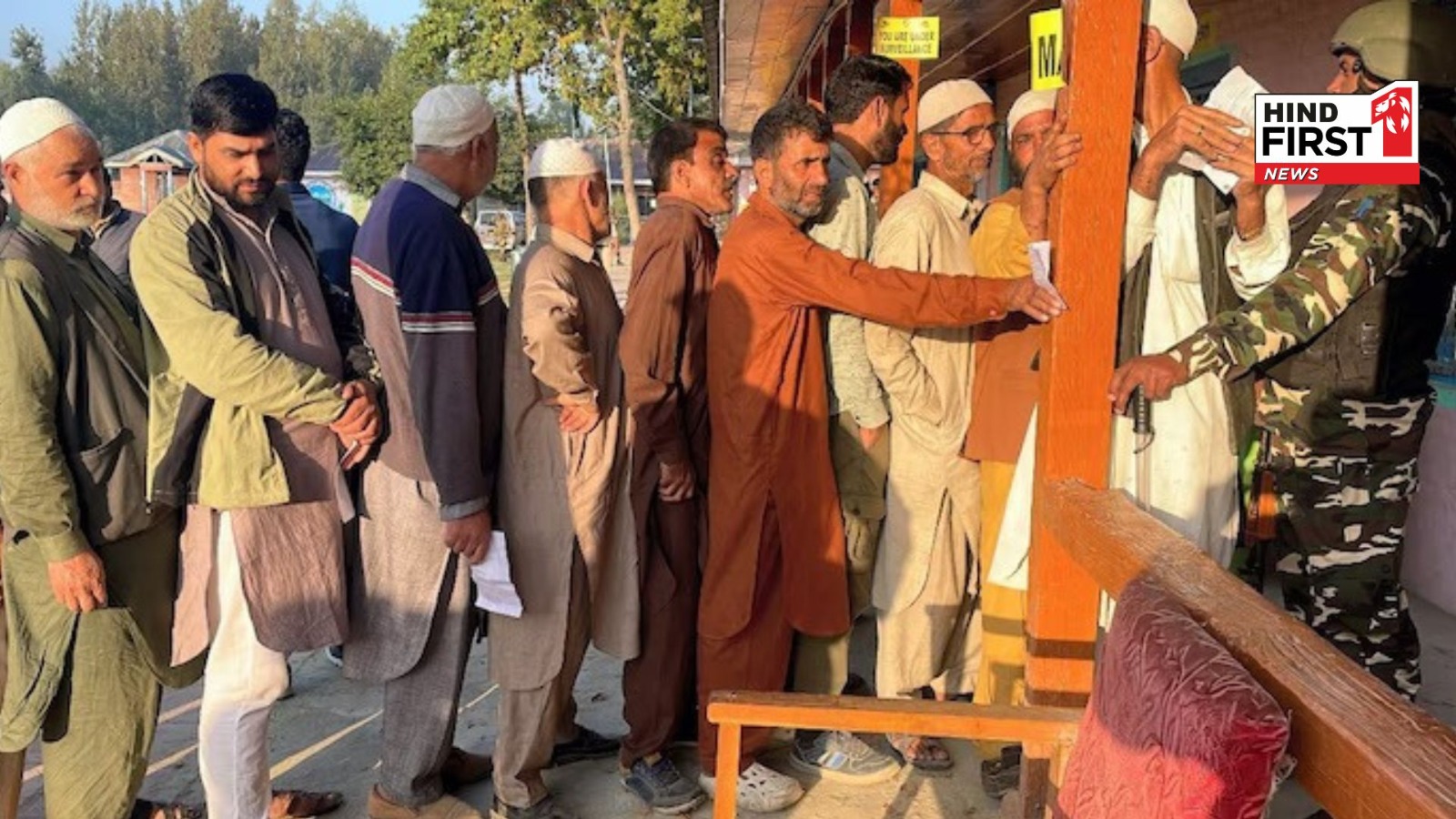 Bumper voting in valley, people come out of their homes to vote