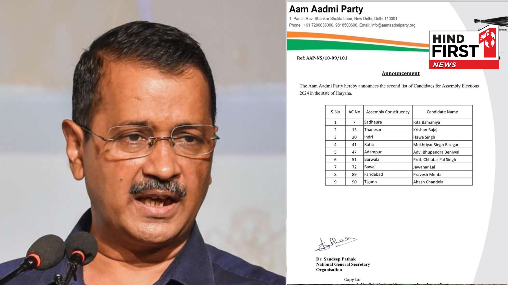 Haryana Assembly Election: AAP second list of 9 candidates released, Chhatrapal Singh from BJP also got ticket