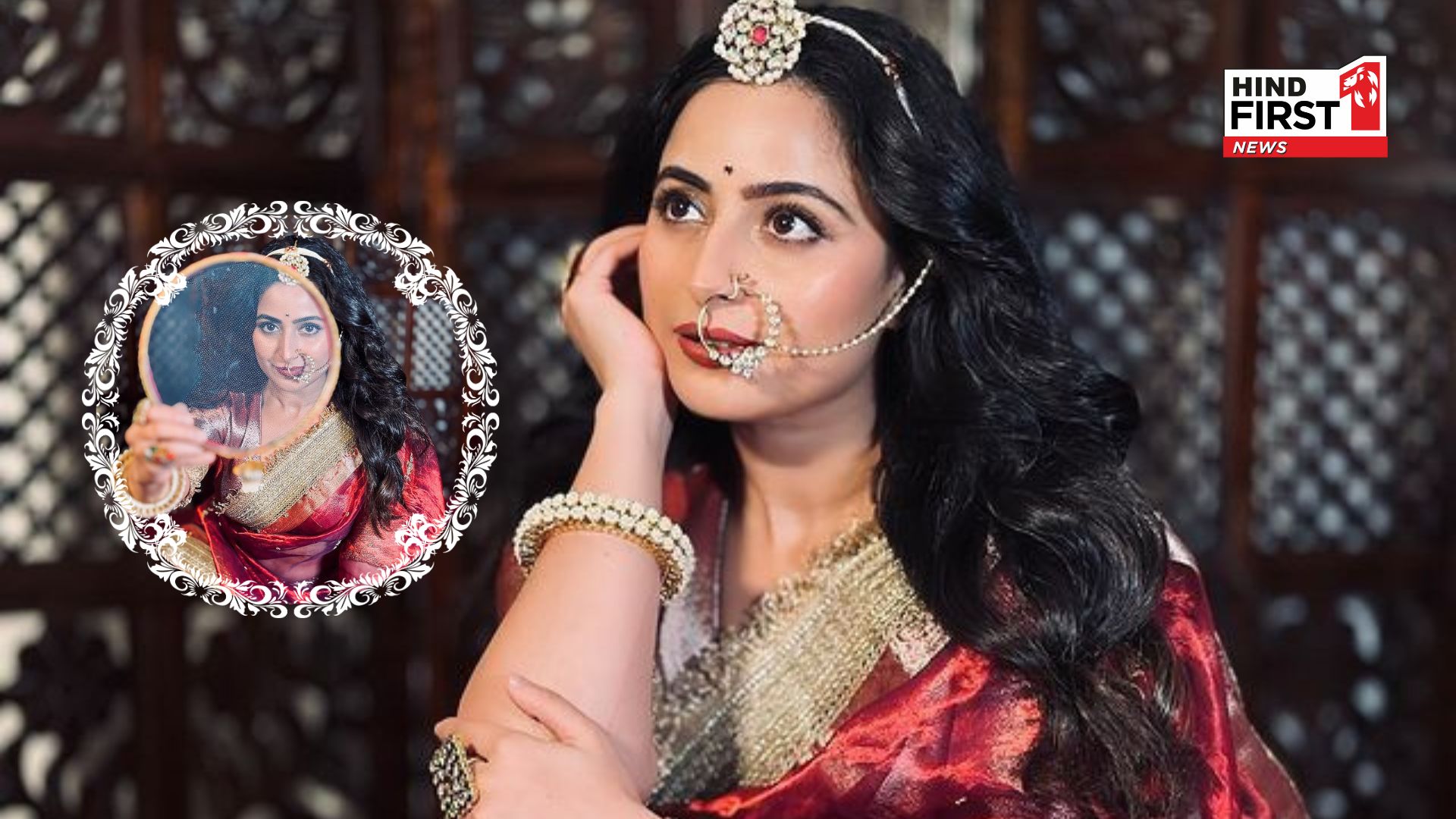 Karwa Chauth 2024: Aishwarya Sharma glows in red saree for Karwa Chauth Celebration