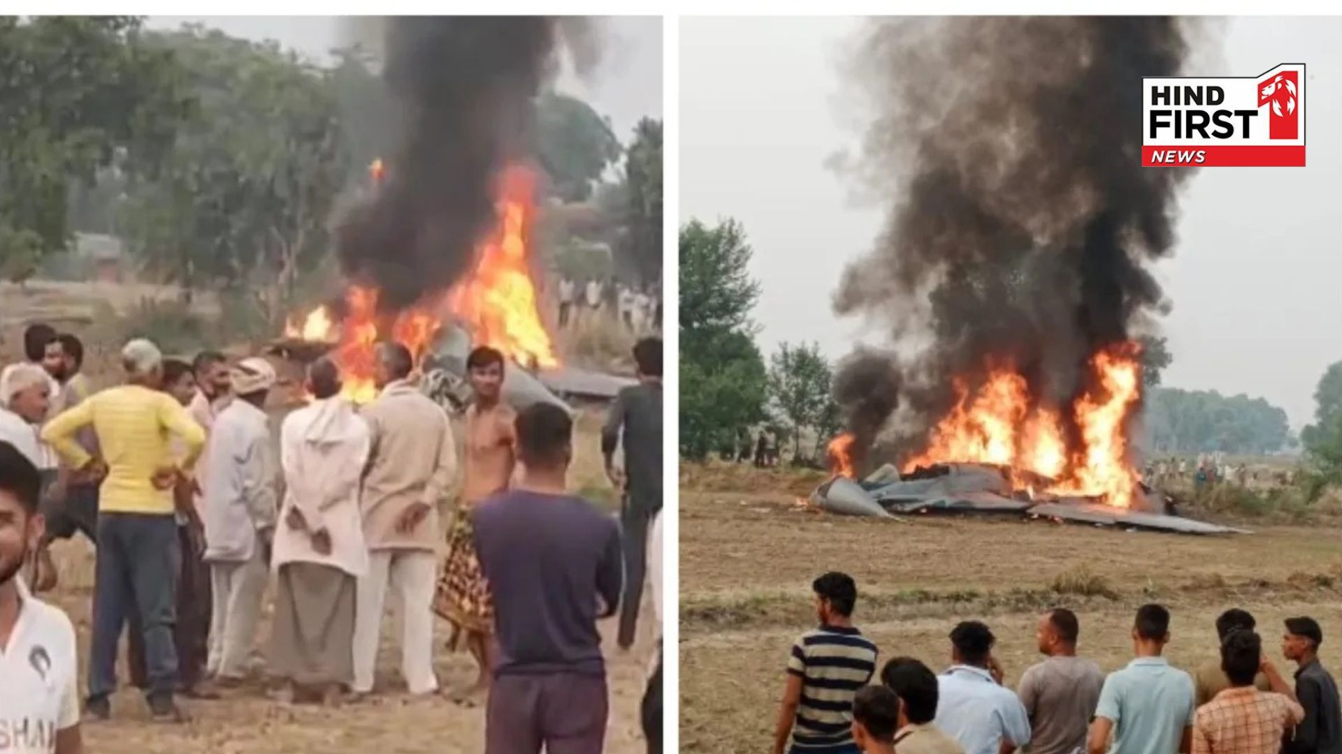 MiG-29 fighter plane crashed in Agra; pilot saved their lives by jumping