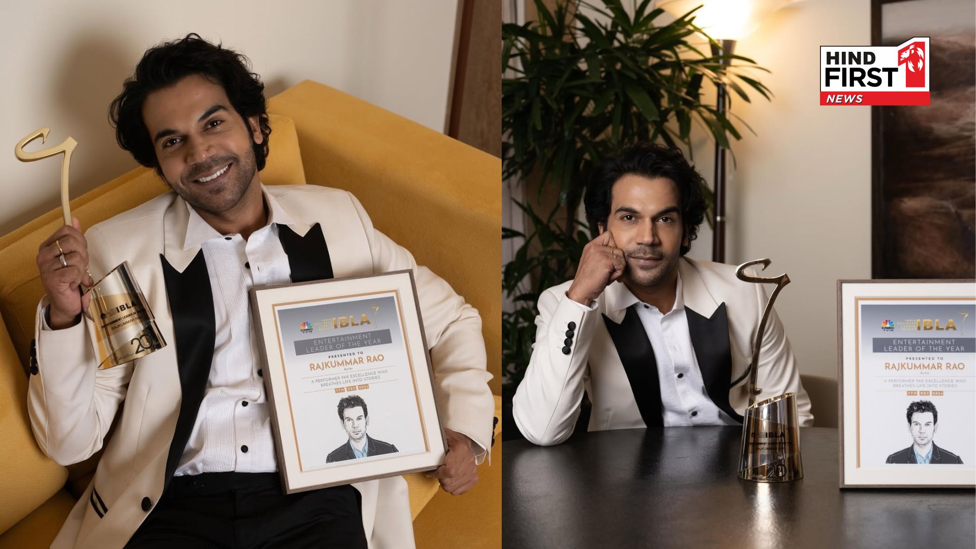 Rajkummar Rao Honored as Entertainment Leader of the Year at CNBC-TV18 India Business Leader Awards