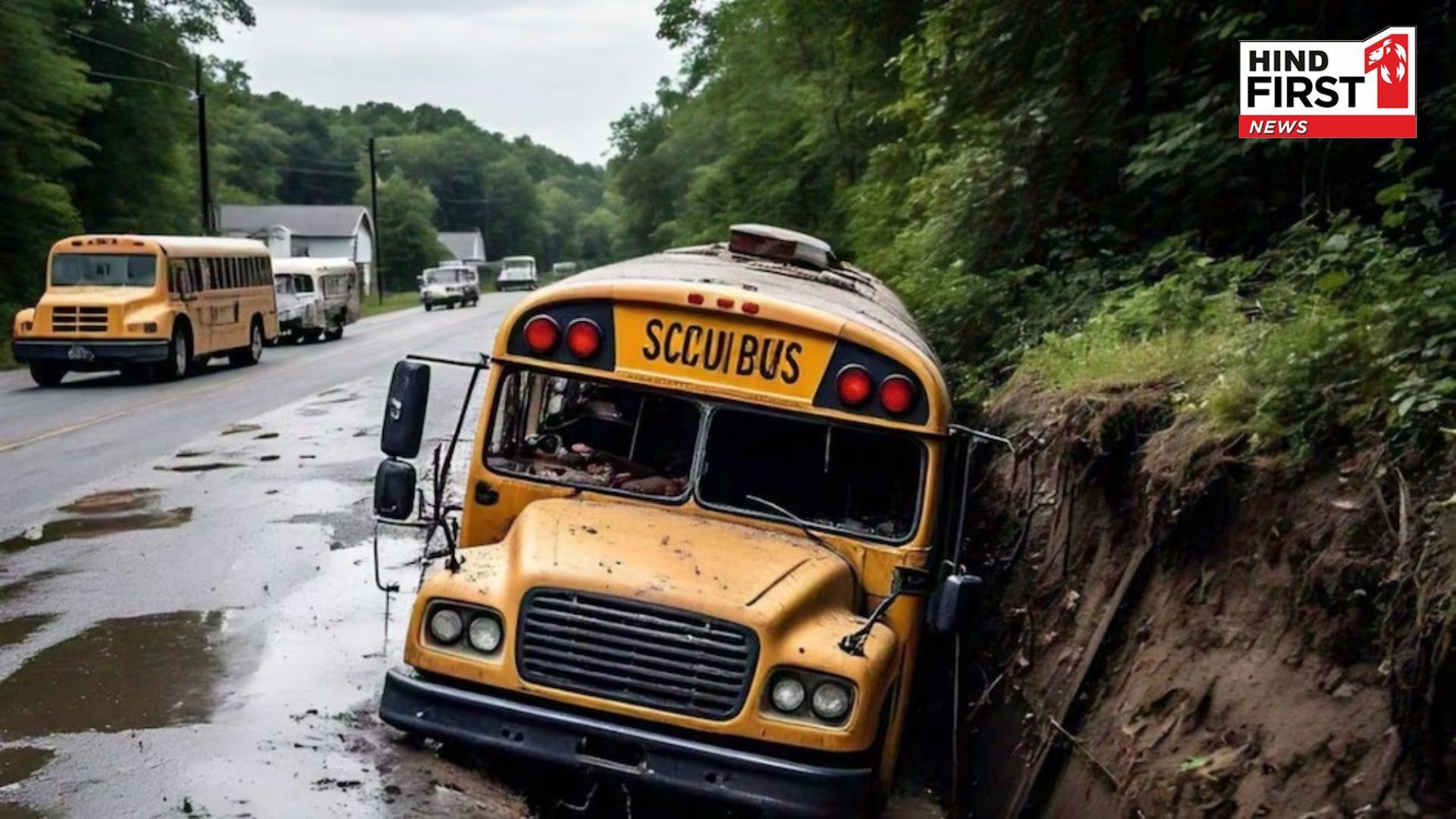Jaipur: School bus collides with under-construction culvert, many children injured