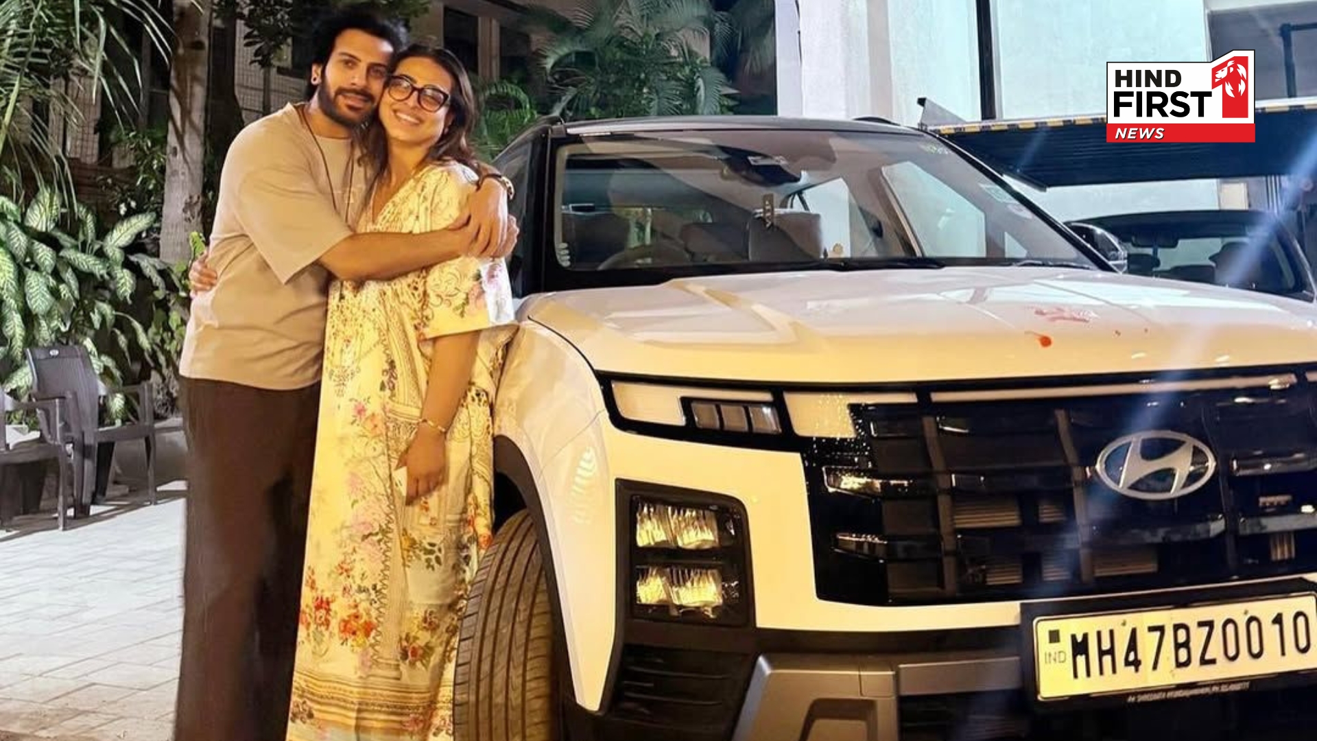 Actress Shilpa Shirodkar Hugs Karan Veer Mehra, Sends Him Wishes for Buying a New Car