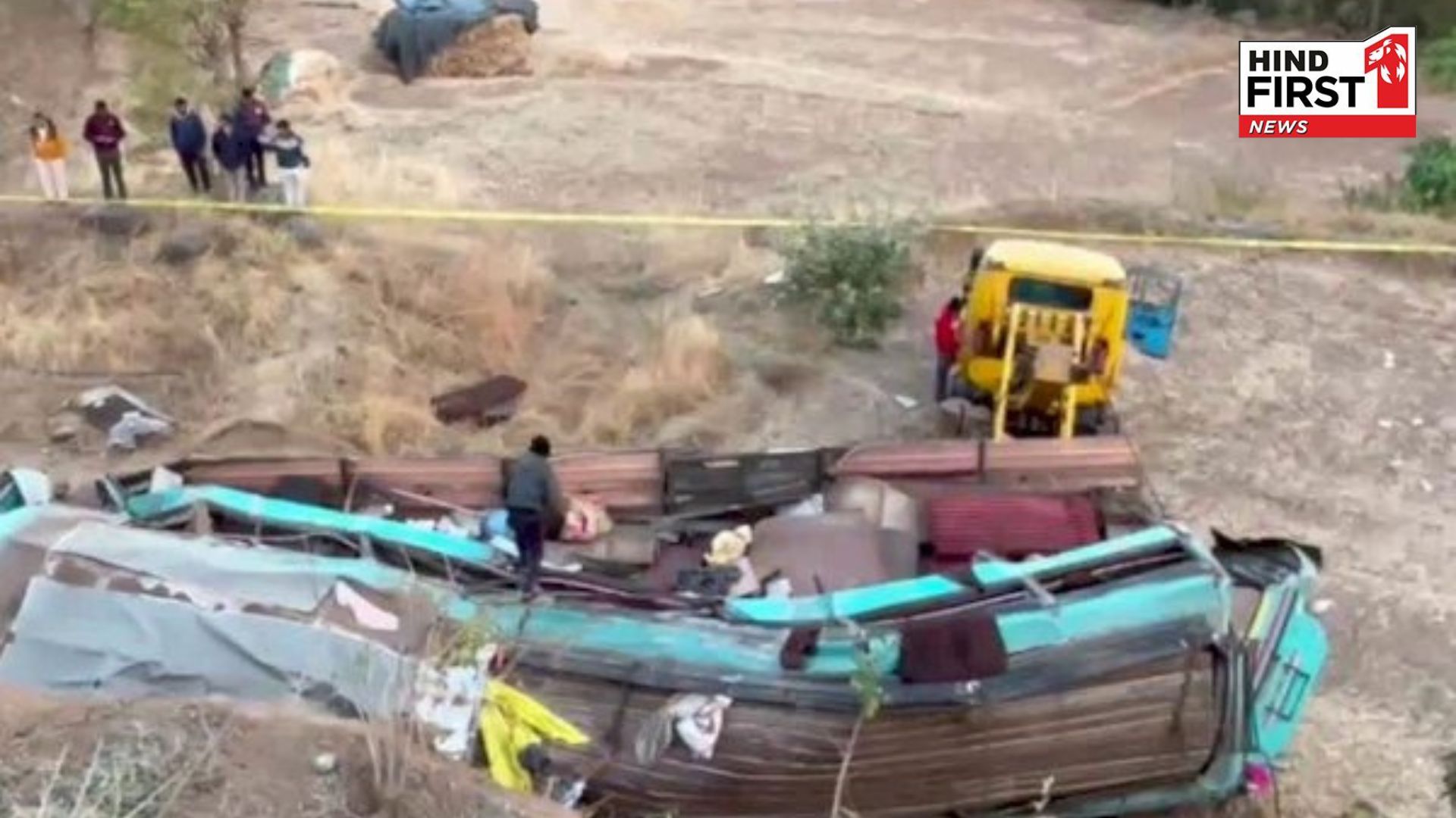 Tragic accident in Gujarat, bus fell into 200 feet deep gorge & was blown to pieces