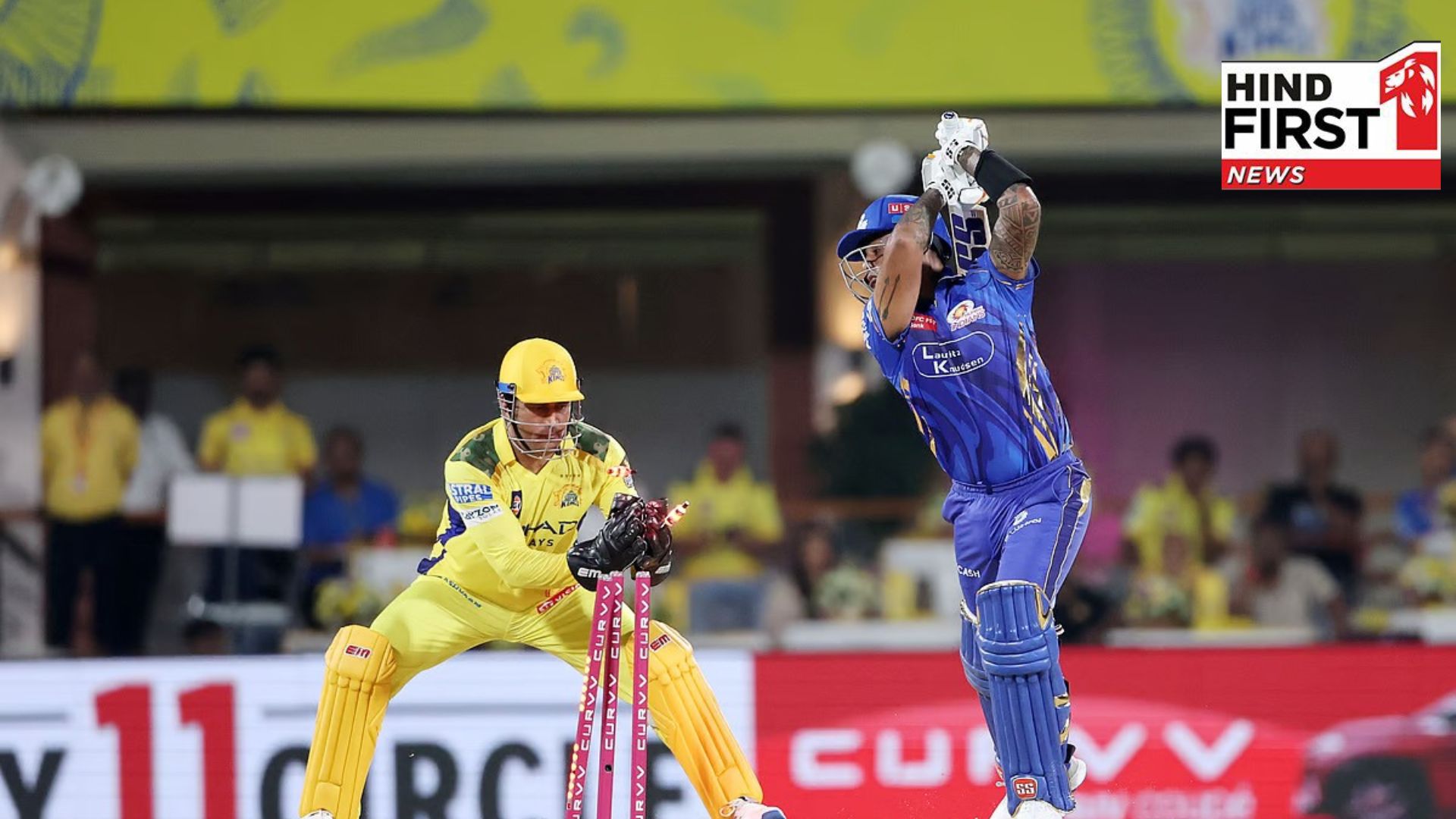 Dhonis lightning-fast stumping bamboozles Suryakumar Yadav In CSK vs MI IPL 2025 Clash; Video