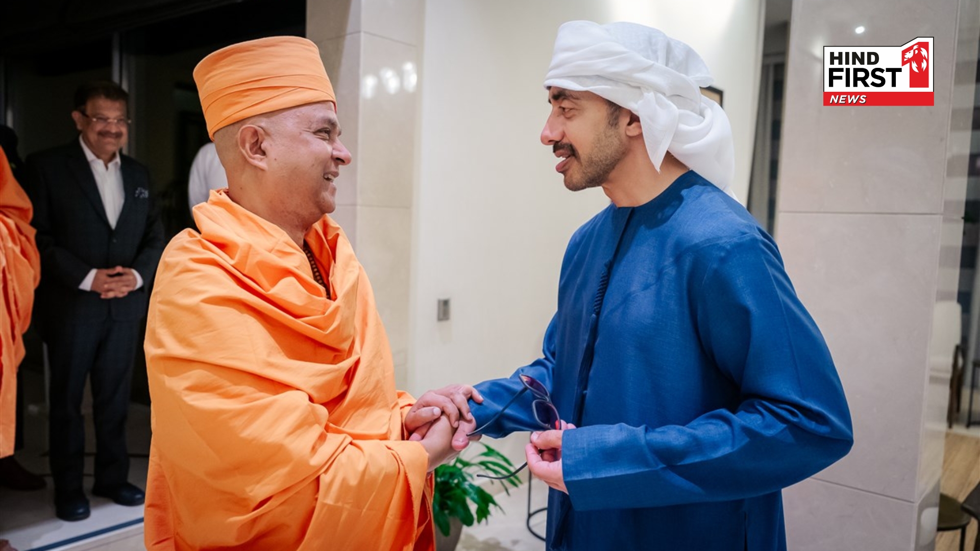 UAE Minister Meets Head of BAPS Hindu Mandir to Promote Peace and Harmony