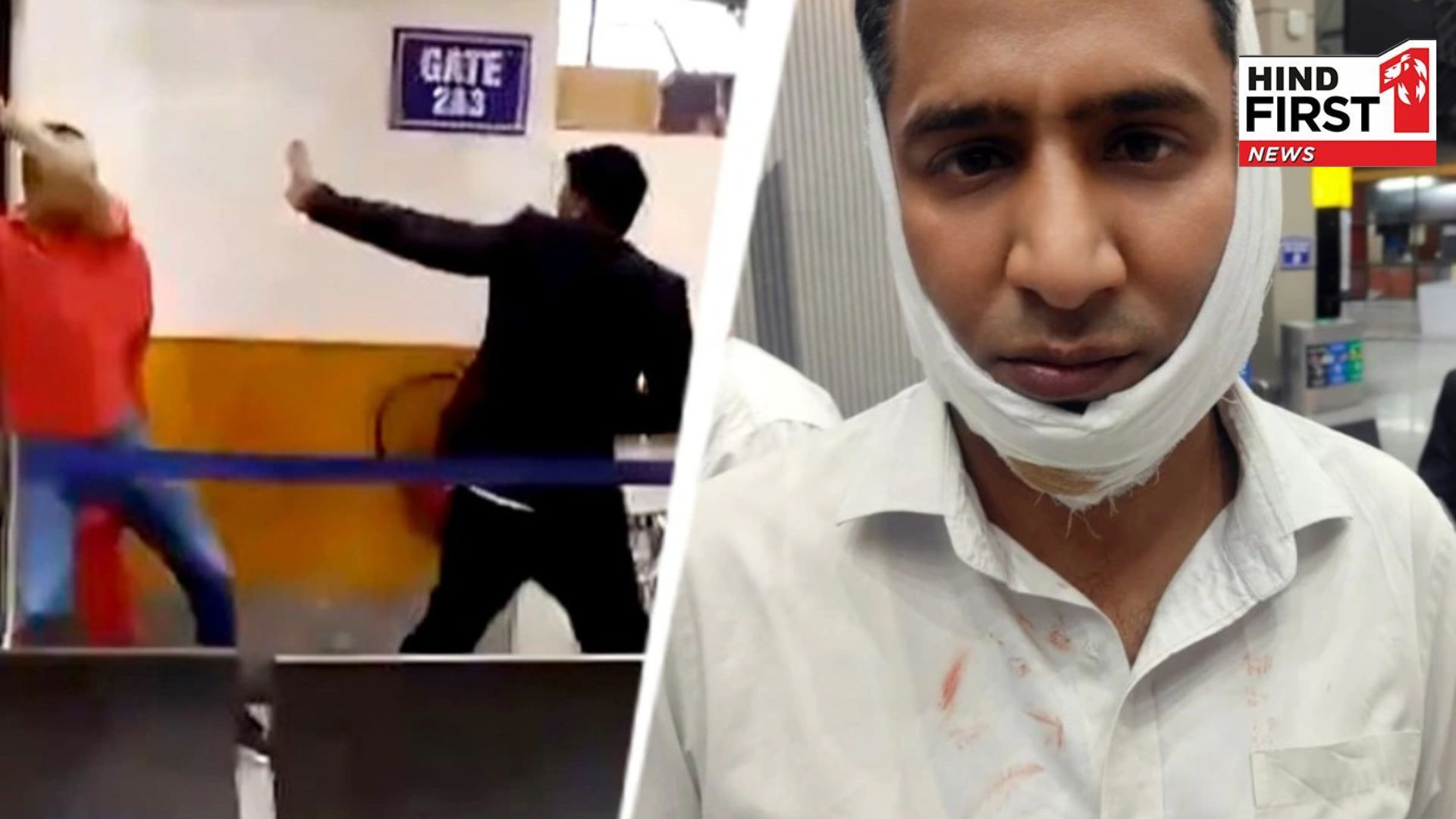 Srinagar: ‘Indian army officer” rampage at airport- assaulting SpiceJet staffer on camera