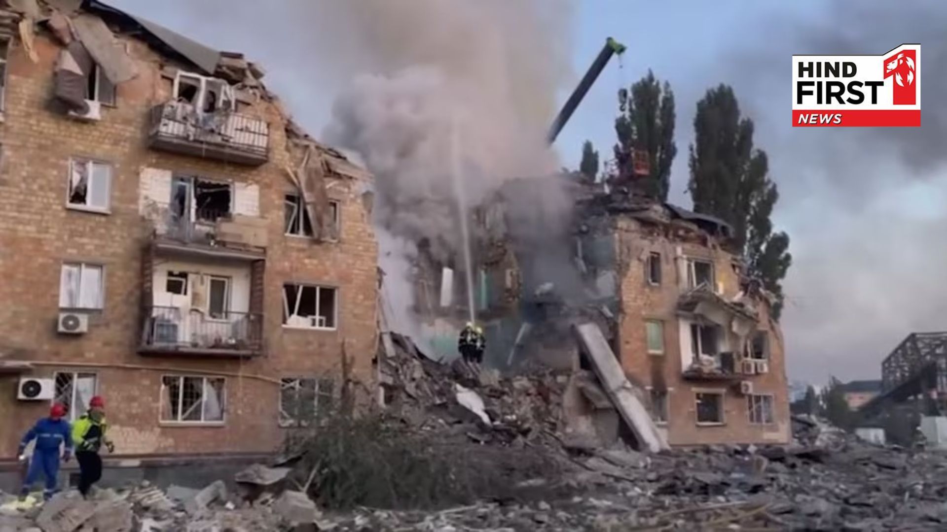 Massive Russian attack on Ukraines capital kills at least 15, EU building also damaged