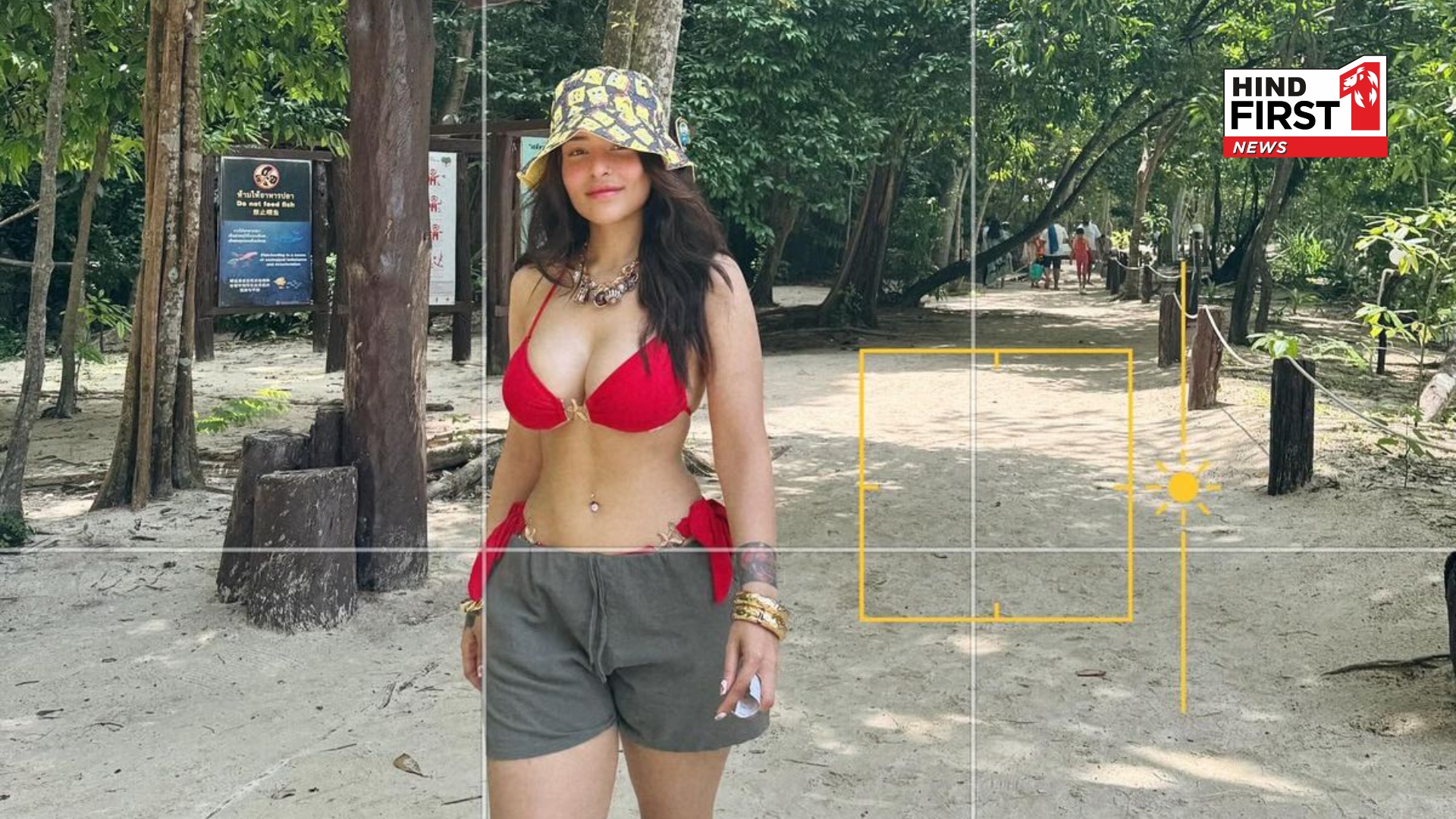 Edin Rose Turns Heads With Her Bold and Beautiful Red Bikini Look