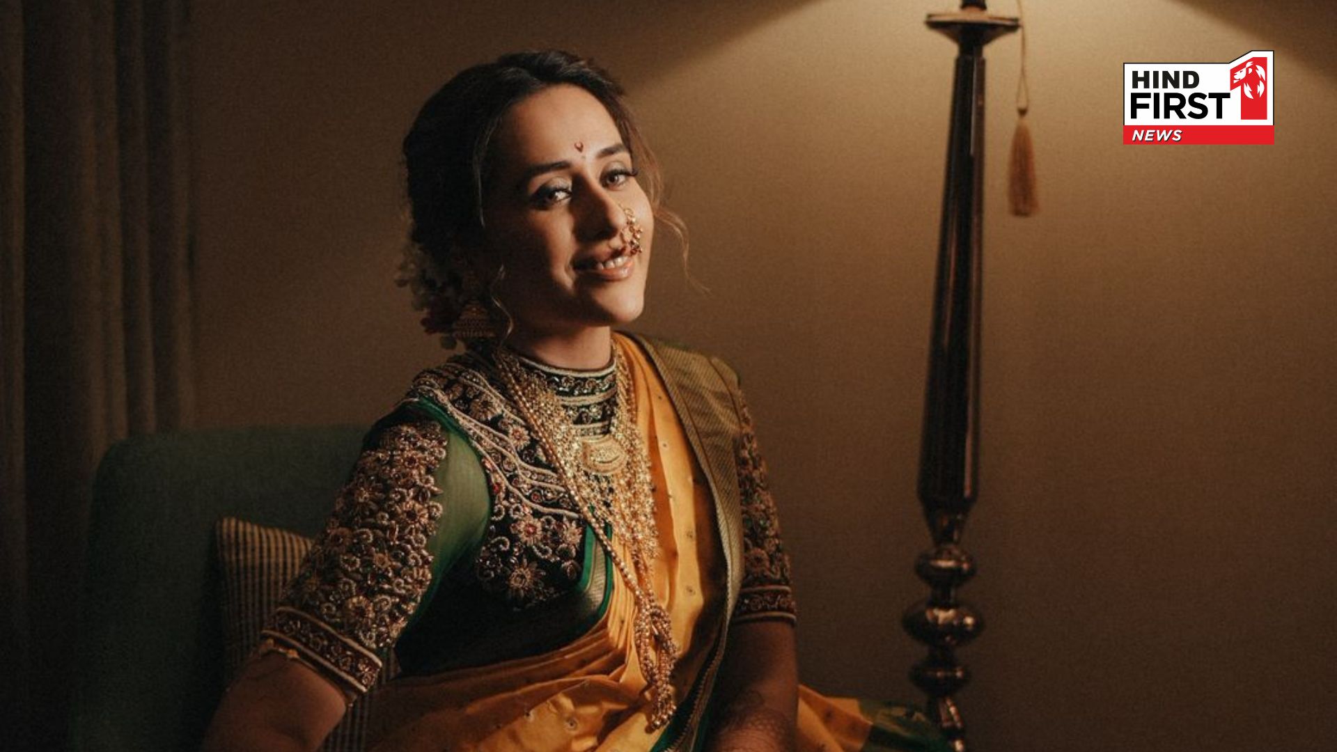 Mother’s Favourite Jewellery and a Traditional Maharashtrian Look Actress and Producer Tejaswini Lonari’s Special Engagement Look